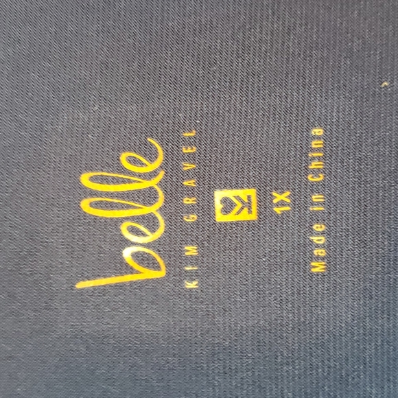 Belle navy blue with gold grommets open cardigan size 1X - Picture 8 of 14